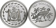Belize 10 Dollars Franklin Mint, PP, Silber, STGL, KM:45a -