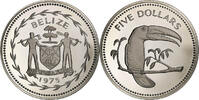 Belize 5 Dollars Franklin Mint, PP, Kupfer-Nickel, STGL, KM:44 -