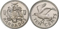 Barbados 10 Cents Franklin Mint, PP, Kupfer-Nickel, STGL, KM:12 -