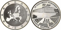 Frankreich 1 1/2 Euro Parlement européen, PP, Pessac, Silber, STGL -
