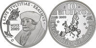 Belgien 10 Euro Brussels, Silber, STGL, KM:285 -