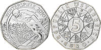 Österreich 5 Euros Winterspiele, Vienna, Silber, STGL -