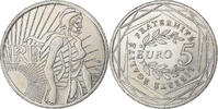 Frankreich 5 Euros Semeuse, Pessac, Silber, UNZ -