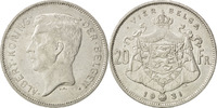 Belgien 20 Francs, 20 Frank Münze, SS, Nickel, KM:102 -