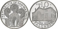 San Marino 10 Euro Andrea Palladio, PP, Rome, Silber, STGL -