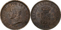Spanien 2 Centimos Alfonso XIII, Madrid, Bronze, SS+ -