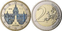 Deutschland 2 Euro Sachsen, Iridescent, Karlsruhe, Bi-Metallic, UNZ -