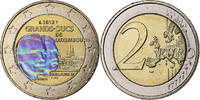 Luxemburg 2 Euro Guillaume IV, Iridescent, Utrecht, Bi-Metallic, UNZ -