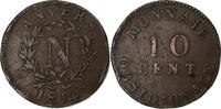Frankreich 10 Centimes Napoleon I, Lille, Kupfer, S, Gadoury:191c -