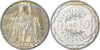 Frankreich 10 Euro Hercule, Pessac, Silber, UNZ -