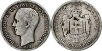 Griechenland Drachma George I, Paris, Silber, SGE+ -