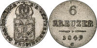 Österreich 6 Kreuzer Franz Joseph I, Vienna, Billon, VZ -