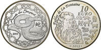 Frankreich 10 Euro Year of the Snake, PP, Pessac, Silber, UNZ+ -
