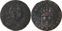 Frankreich Sol au buste enfantin Louis XV, Rouen, Kupfer, SGE+ -