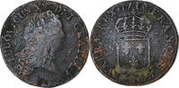 Frankreich Sol au buste enfantin Louis XV, Reims, Kupfer, SGE+ -