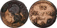 Frankreich Centime Dupré, Paris, Kupfer, S+ -