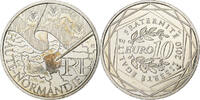 Frankreich 10 Euro Haute-Normandie, Pessac, Silber, UNZ -