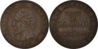 Frankreich 5 Centimes Münze, Napoleon III, Bourse, Lille, VZ, Bronze -