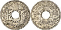 Frankreich 25 Centimes Münze, Lindauer, Paris, STGL, Nickel, KM:867 -