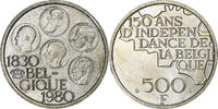 Belgien 500 Francs Independence, Brussels, Silver Clad Copper-Nickel, SS -