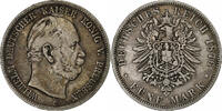 Prussia 5 Mark Wilhelm I, Frankfurt am Main, Silber, S -