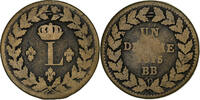 Frankreich Decime Louis XVIII, Strasbourg, Bronze, SGE+ -
