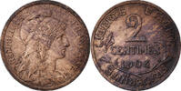 Frankreich 2 Centimes Daniel-Dupuis, Paris, Bronze, SS -