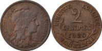Frankreich 2 Centimes Daniel-Dupuis, Paris, Bronze, S+ -