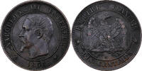 Frankreich 10 Centimes Napoleon III, Paris, Bronze, SS+ -