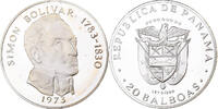 Panama 20 Balboas Franklin Mint, PP, Silber, UNZ+, KM:31 -