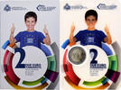 San Marino 2 Euro 10 Years of Euros Cash, Rome, Bimetallic, STGL -
