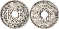 Frankreich 25 Centimes Münze, Lindauer, Paris, VZ, Nickel, KM:867 -