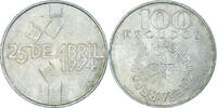 Portugal 100 Escudos Münze, Lisbon, SS, Silber, KM:603 -