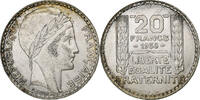 Frankreich 20 Francs Turin, Paris, SS, Silber, KM:879, Gadoury:852, Le -