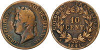 French Antilles 10 Centimes Louis-Philippe I, Paris, Bronze, S -