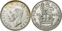 Großbritannien Shilling George VI, London, Silber, VZ -