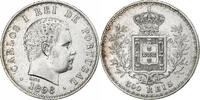 Portugal 500 Reis Carlos I, Lisbon, Silber, SS+ -