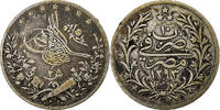 Ägypten 2 Qirsh Abdul Hamid II, Berlin, Silber, S+ -