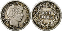 Vereinigte Staaten Dime Barber, Philadelphia, Silber, S+ -