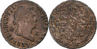 Spanien 2 Maravedis Ferdinand VII, Segovia, Kupfer, S+ -