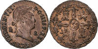 Spanien 2 Maravedis Ferdinand VII, Segovia, Kupfer, SS -