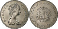 Großbritannien 25 New Pence Elizabeth II, Silver Wedding, Llantrisant -