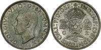 Großbritannien 2 Shillings George VI, London, Silber, S+ -