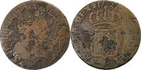 Frankreich 1/2 Sol au buste enfantin Louis XV, Paris, Kupfer, SGE+ -