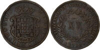 Portugal 20 Reis Maria II, Lisbon, Kupfer, S+ -