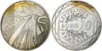 Frankreich 10 Euro Rooster, MDP, Silber, UNZ -