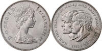 Großbritannien 25 New Pence Elizabeth II, Royal Wedding, Llantrisant -