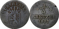 Electorate of Hesse 1/4 Kreuzer William II, Kupfer, S -