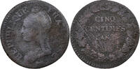 Frankreich 5 Centimes Dupré, Metz, Kupfer, SGE+ -