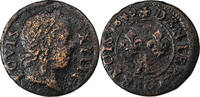 Frankreich Denier Tournois Louis XIV, Paris, Kupfer, S -